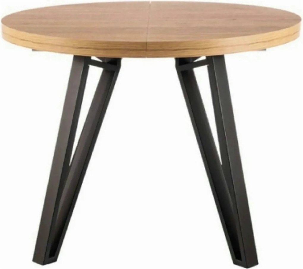 Masa rotunda 100 GALAXY, stejar artisan/negru, PAL laminat/metal
