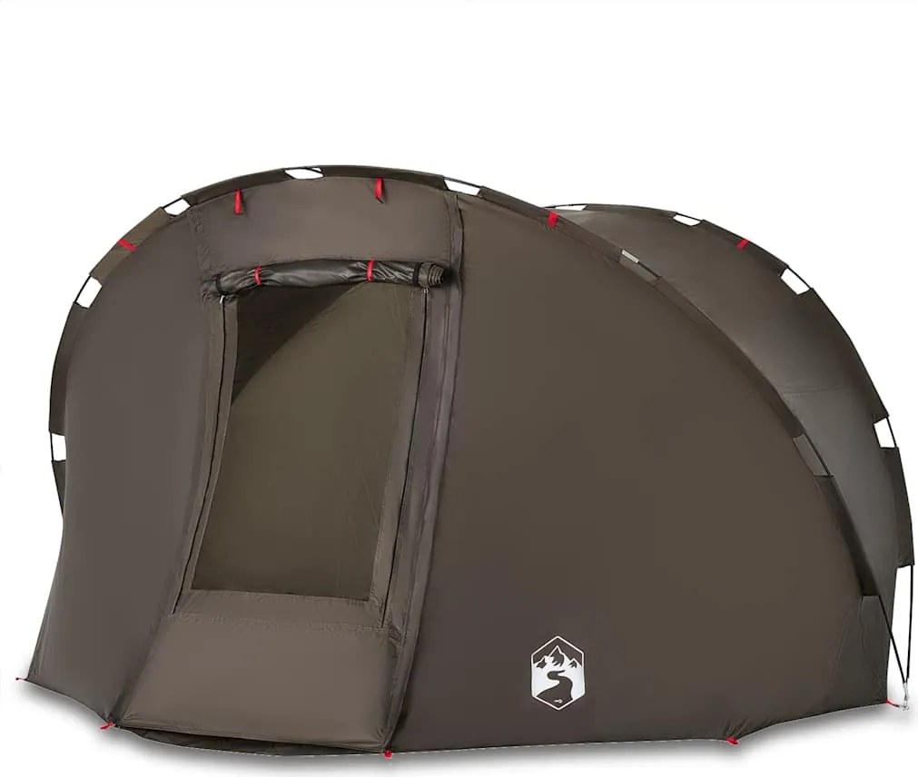 vidaXL Cort de pescuit pentru 5 persoane, maro, impermeabil