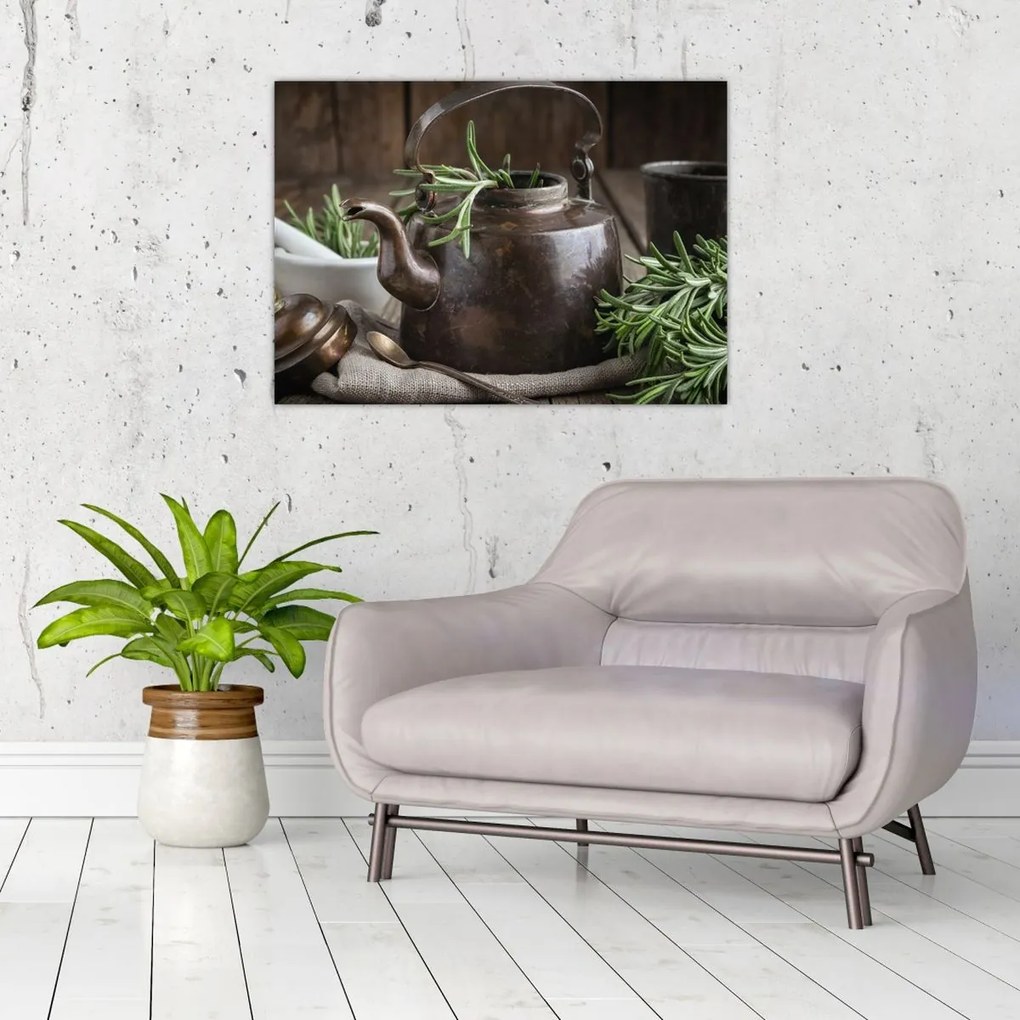 Tablou - Ceainic cu rozmarin (70x50 cm)
