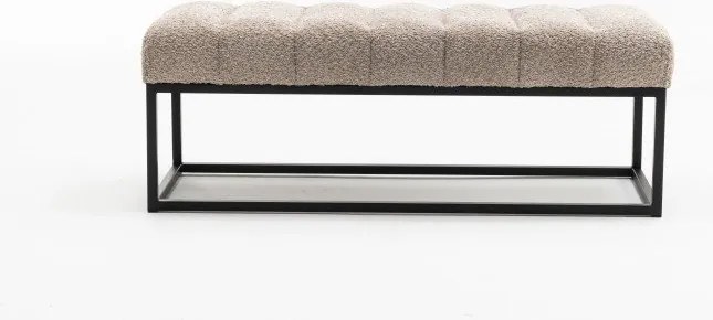 Bancheta tapitata Petit Beaute 110cm, sampanie bej