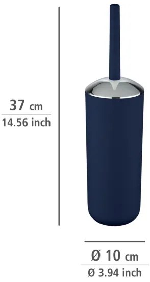 Perie WC BRASIL WENKO 22522100, 10x37 cm, albastru/crom lucios