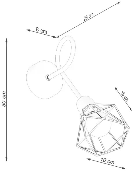 Aplică ARTEMIS 1xE14/40W/230V neagră Sollux SL.1108
