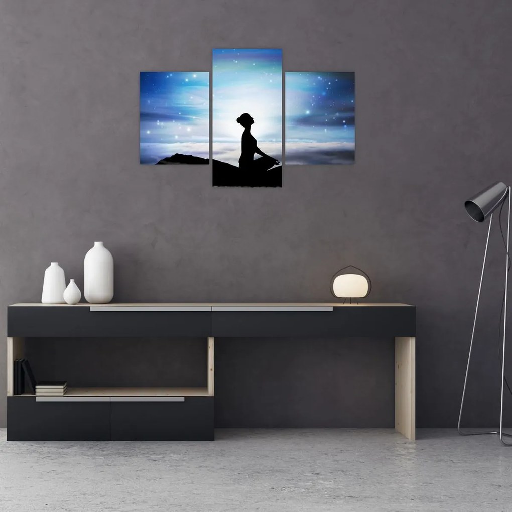 Tablou - Femaia meditând (90x60 cm)