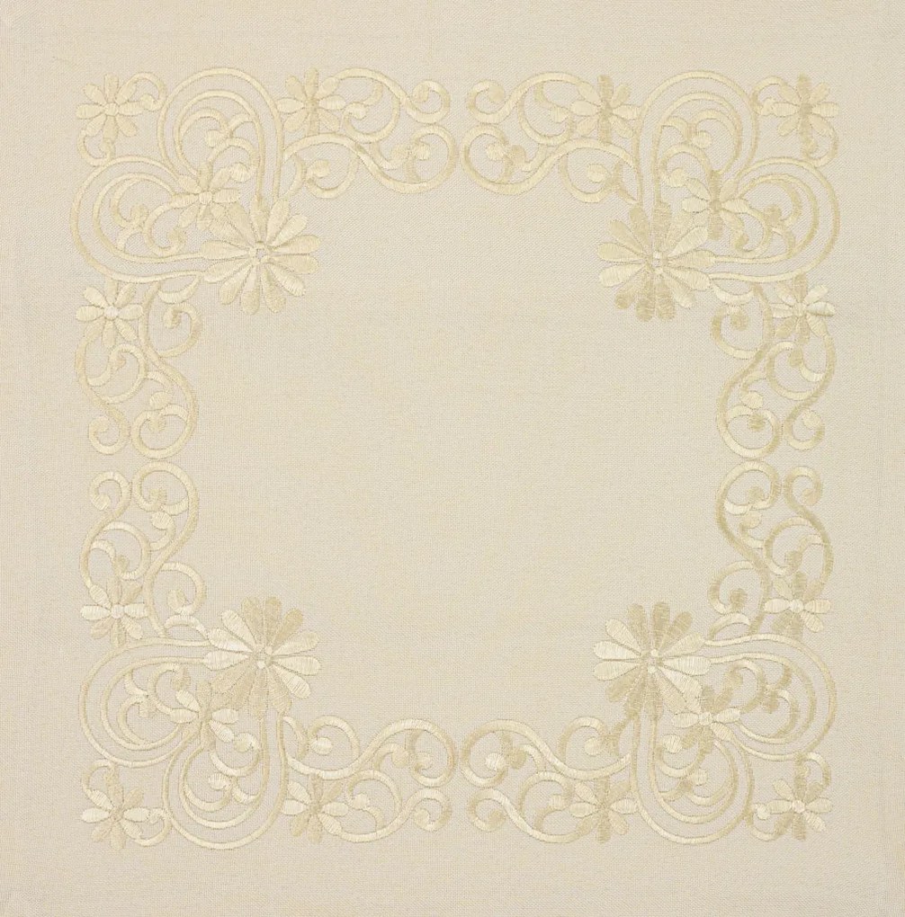 Husa de perna decorativa BLOSSOM ORNAMENT 40x40 cm, crem