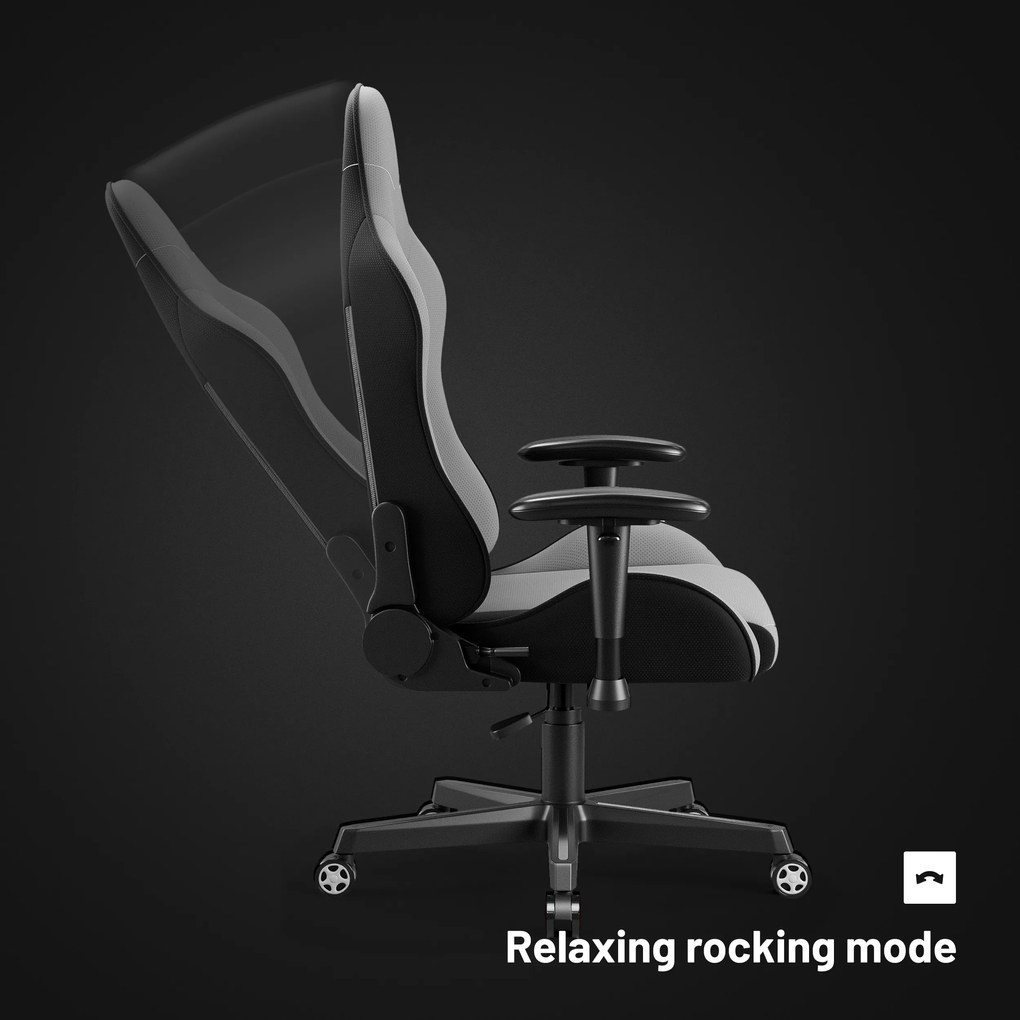 Scaun gaming Diablo X-Starter din țesătură gri