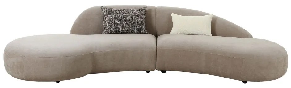 Canapea Venice cu 2 perne, chenille, natural, HN1256