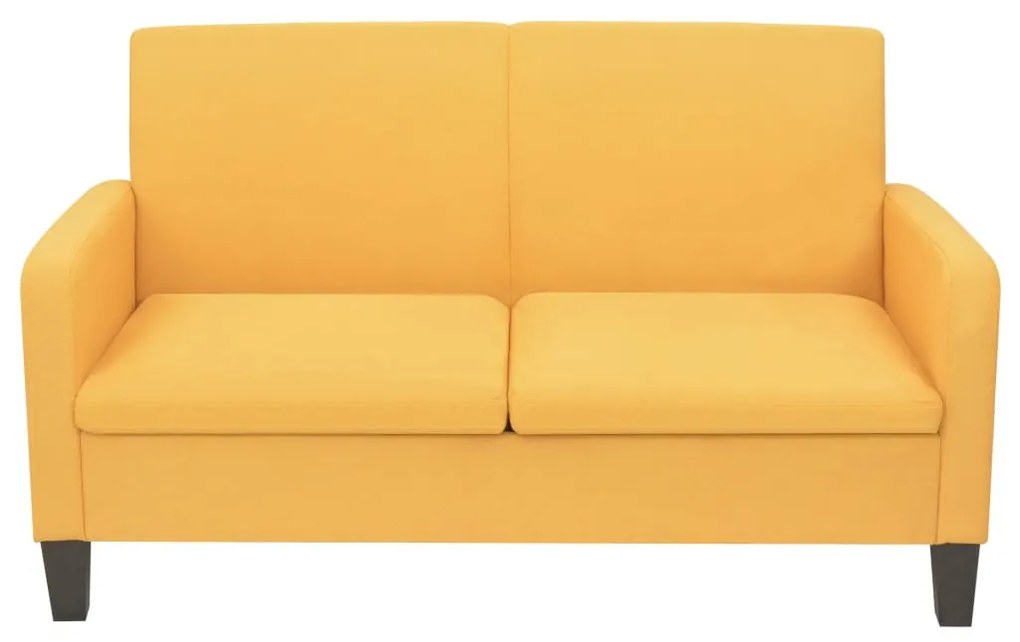 244710 vidaXL Canapea cu 2 locuri, 135 x 65 x 76 cm, galben