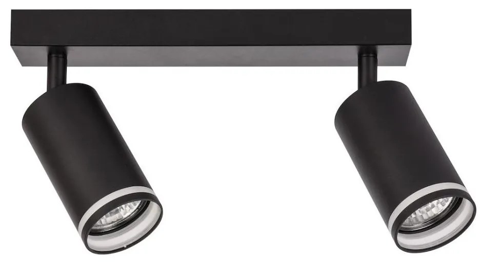 Lampă spot PIPE, 2x GU10/10W/230V, negru