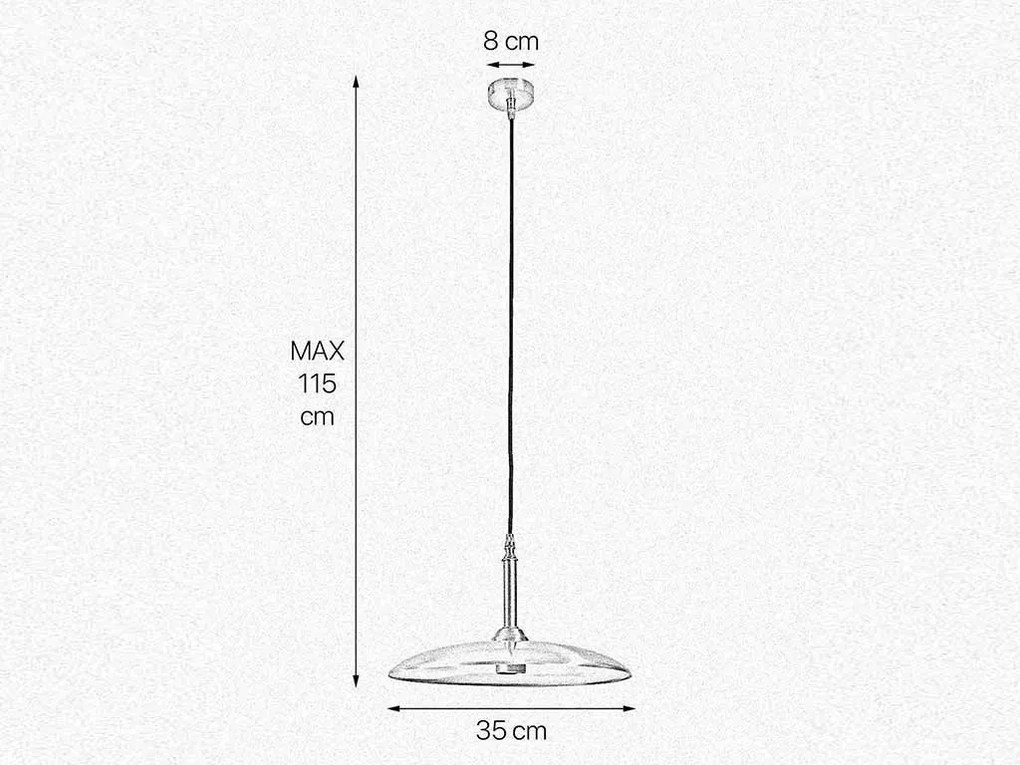Pendul realizat manual din alama Elio 35cm
