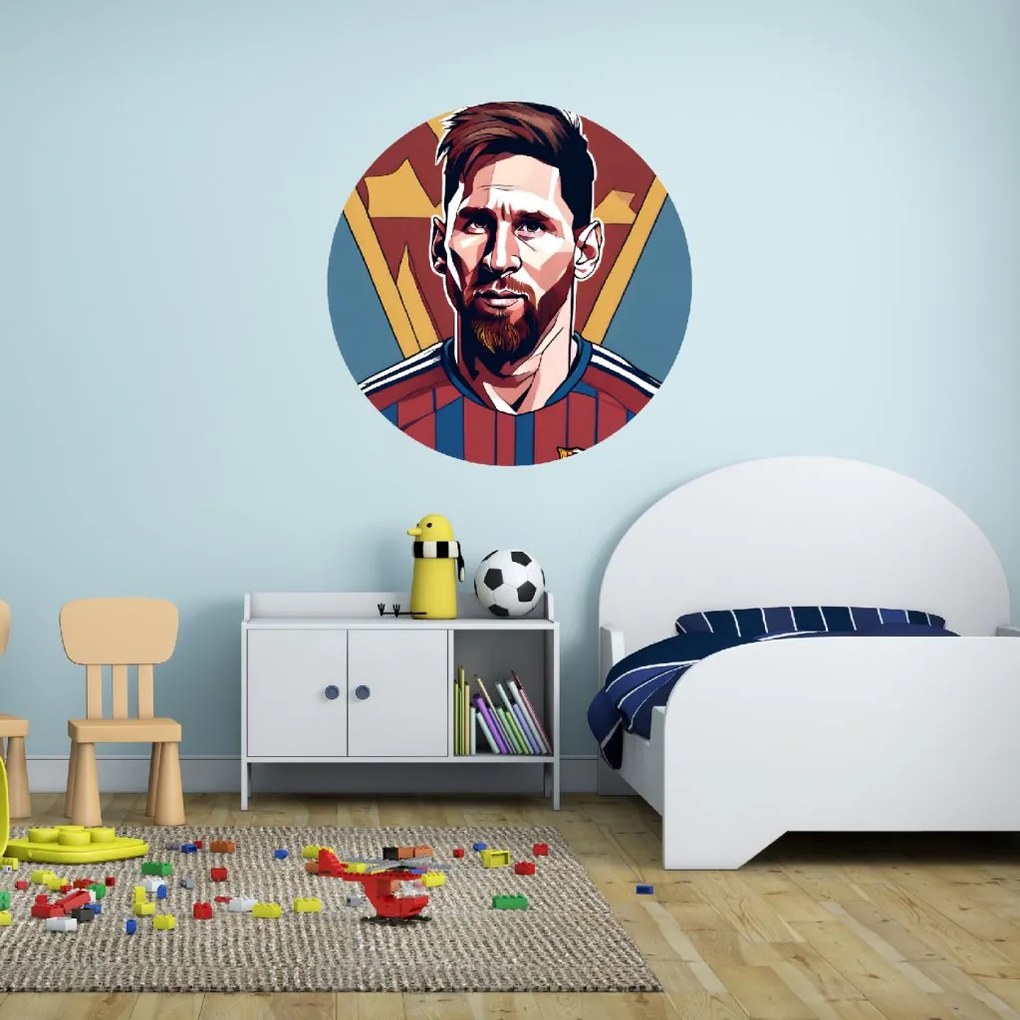 PIPPER. Autocolant circular de perete „MESSI” mărimea: 60cm