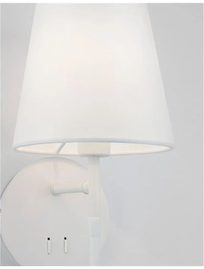 Aplica de perete moderna cu reader LED Nia alba NVL-9182371