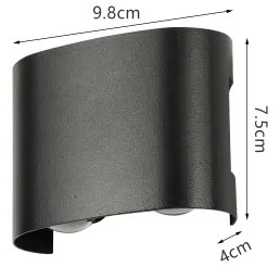 Brilagi - Aplica de exterior FLAREBOX LED/4W/230V neagră IP65