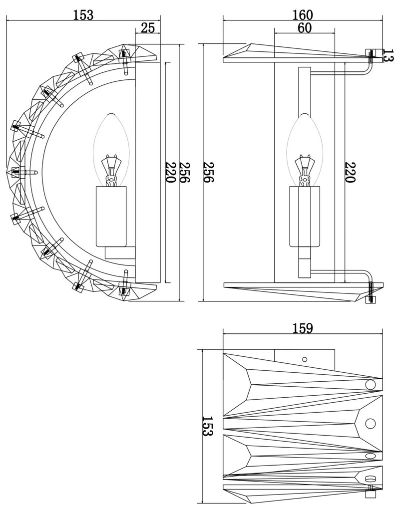 Aplica Puntes Maytoni E14, Crom, MOD043WL-01CH, Germania