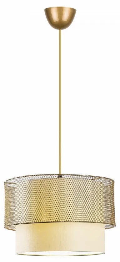 Lustra Cake Metal, Soclu E27, Max 60W, Culoare Crem / Auriu