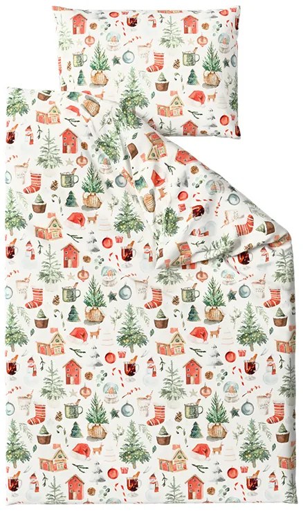 Lenjerie de pat din microfibra FESTIVE MAGIC alba Dimensiune lenjerie de pat: 70 x 90 cm | 140 x 220 cm