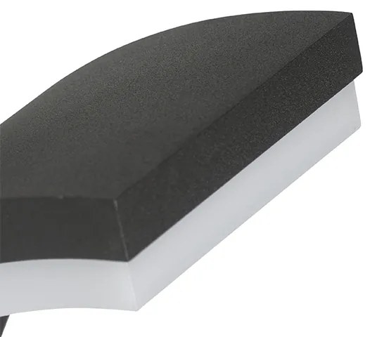 Aplică de perete exterioară antracit cu LED IP54 cu senzor de mișcare - Litt