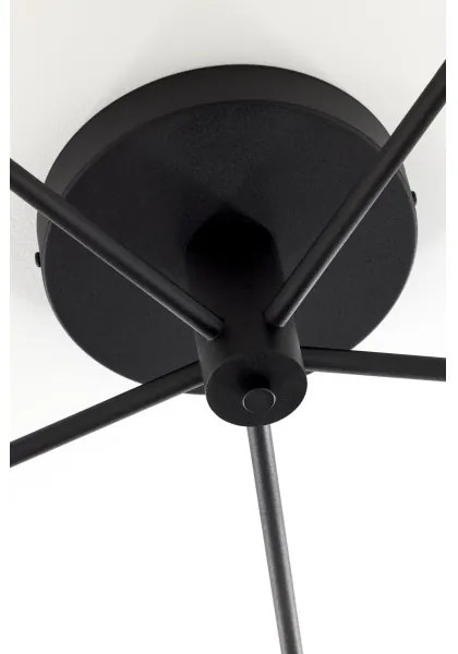 Jupiter 2048 - Plafonieră aplicată PRATO, 5xG9/14W/230V, negru/gri fumuriu