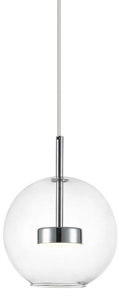 Pendul, Lustra LED suspendata moderna Enceladus crom