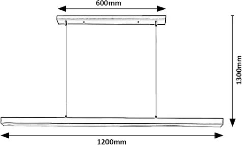 Brilagi - Lustră LED suspendată pe cablu AXIS, 30 W, 230 V, 120 cm, neagră
