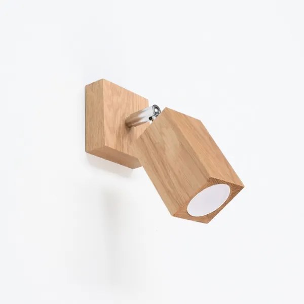 Spot de perete KEKE 1xGU10/40W/230V stejar Sollux SL.1035