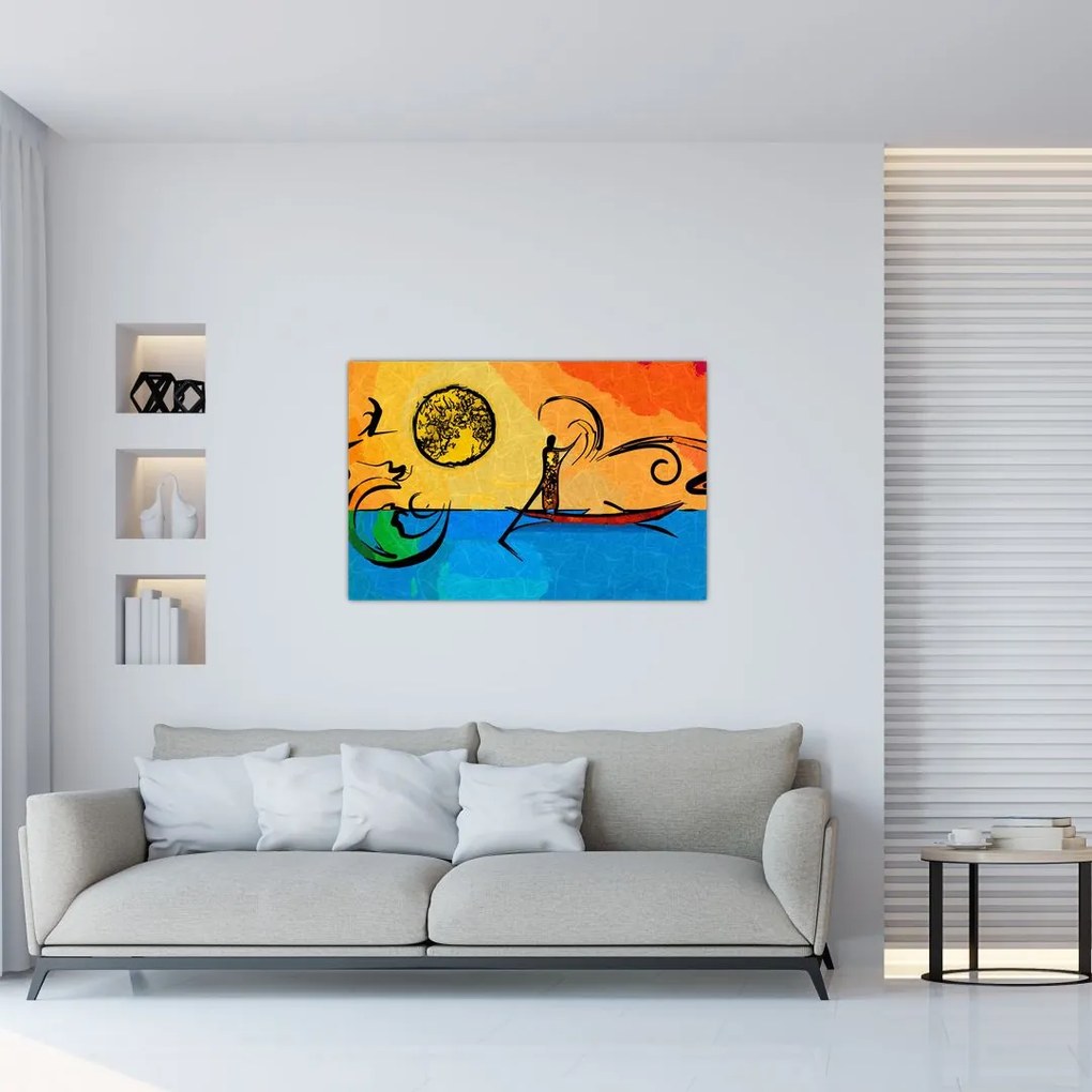 Tablou cu pictură străveche (90x60 cm)