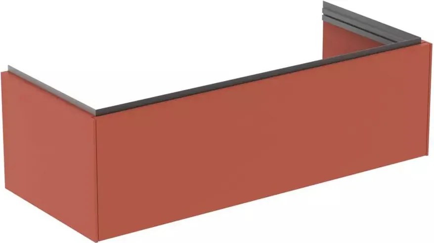 Dulap baza suspendat Ideal Standard Atelier Conca 1 sertar rosu - oranj 120 cm