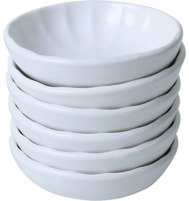 Set de 6 boluri din ceramică Laguna 12 cm, alb