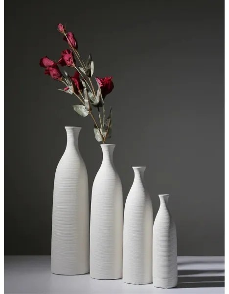 Vază ceramică albă, 46 cm