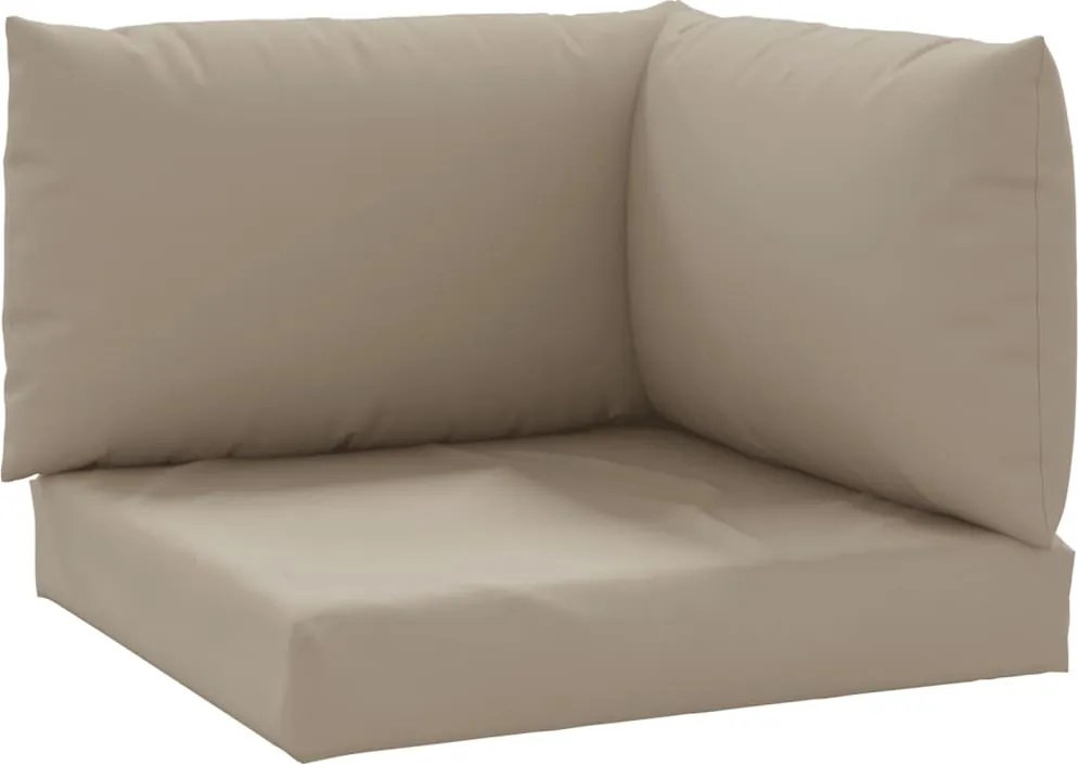 vidaXL Perne pentru canapea din paleți, 3 buc., gri taupe, țesătură