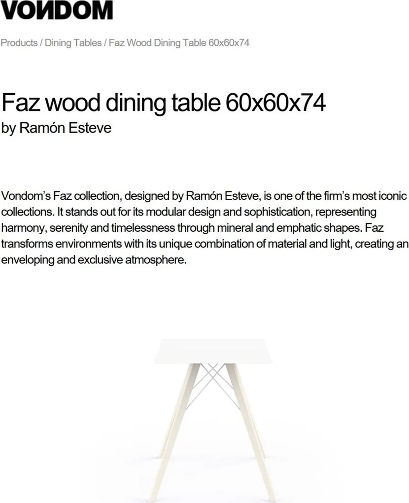 Masa rotunda design modern premium FAZ WOOD, 140cm 54324