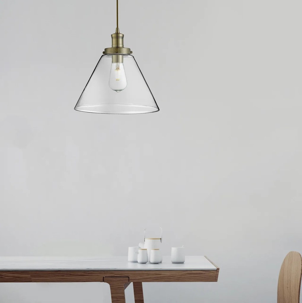 Lustra / Pendul design modern Pyramid alama antic / clar 3228AB SRT