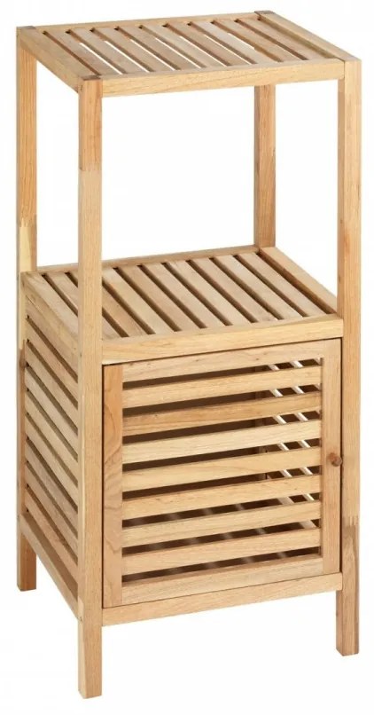 Etajera baie si hol Norway Brown, Wenko, 3 rafturi, 39.5x86x35.5 cm, lemn de nuc, natur