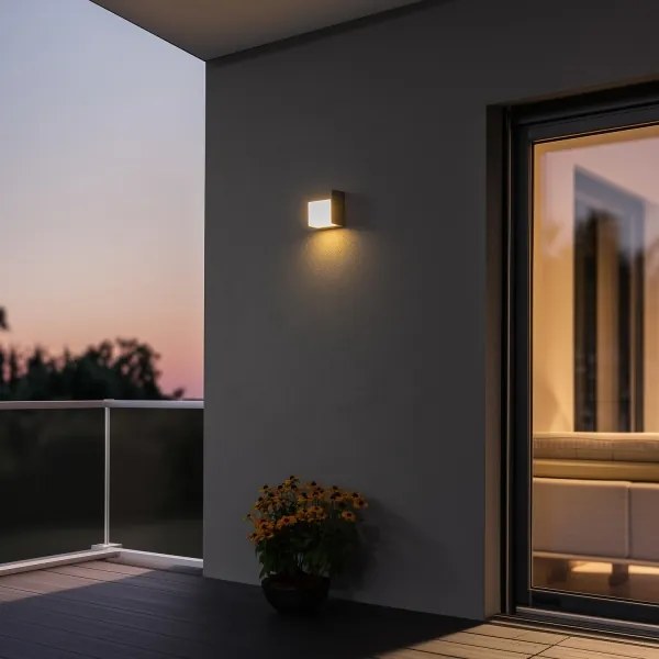 Aplică LED de exterior Brilagi TERNI LED/12W/230V gri IP44