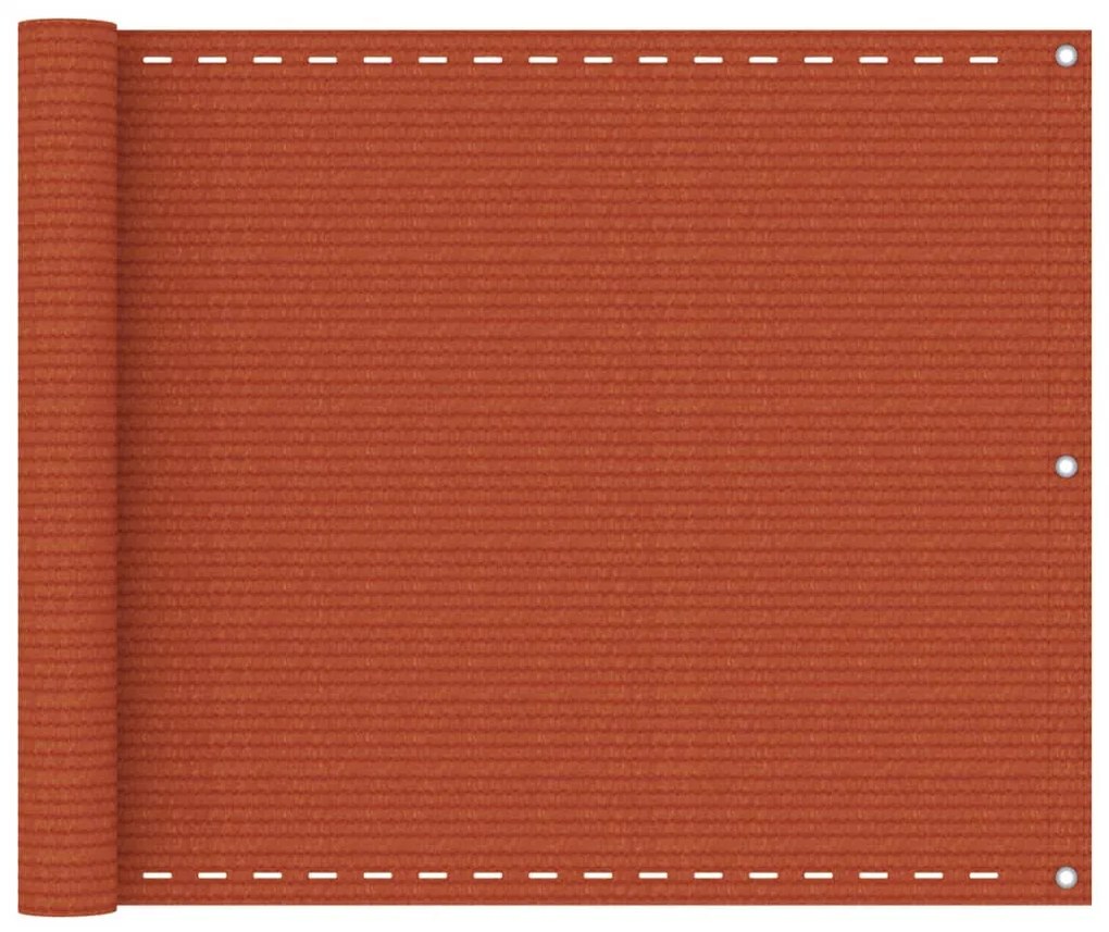 vidaXL Paravan de balcon, portocaliu, 75x300 cm, HDPE