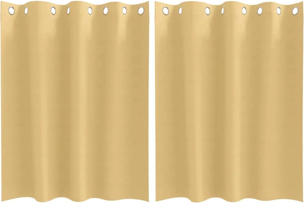 vidaXL Perdele Opaque cu Inel 2 pcs Bej 140 x 140 cm Poliester