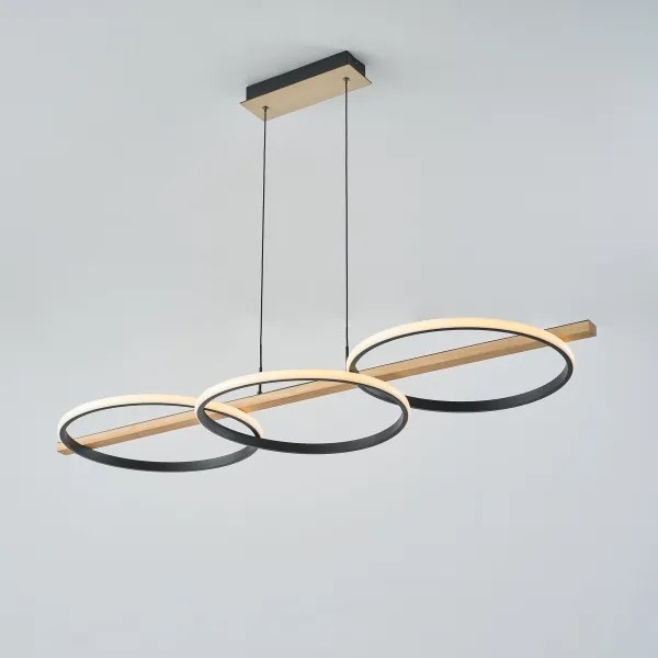 Lustră LED pe cablu Zuma Line MD3913-3-3BWLT ALMERIA LED/35W/230V