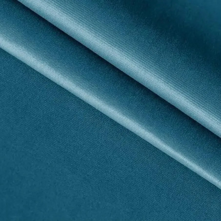 Pat boxspring tapițat GLORIEN VELVET 90x200 cm albastru Saltea: Saltea cu arcuri Bonell