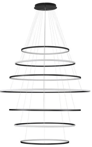 Lustra LED CCT, Design Circular, 150cm, Negru, Maelo NVL-9130644