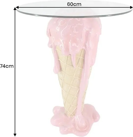 Masa bistro stil pop art modern ICE CREAM 75cm