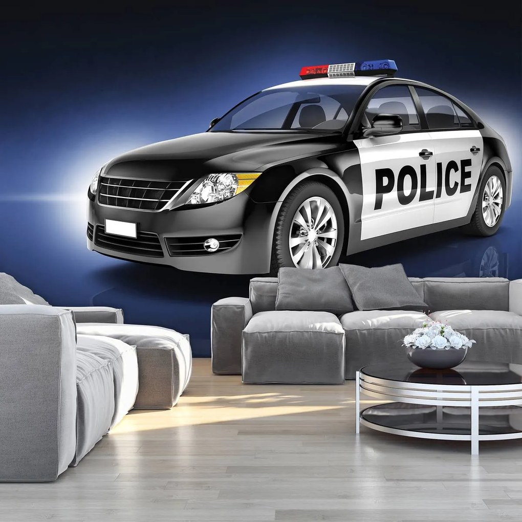Fototapet - Mașina de poliție (254x184 cm)
