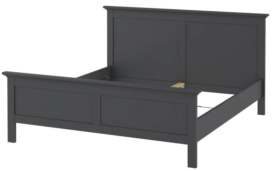 Pat matrimonial gri 160x200 cm Paris – Tvilum