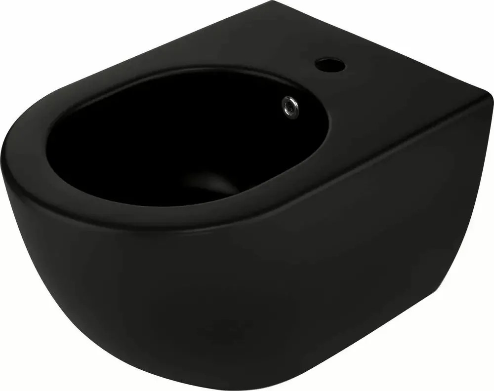 Bideu suspendat Deante Peonia negru 36x51cm