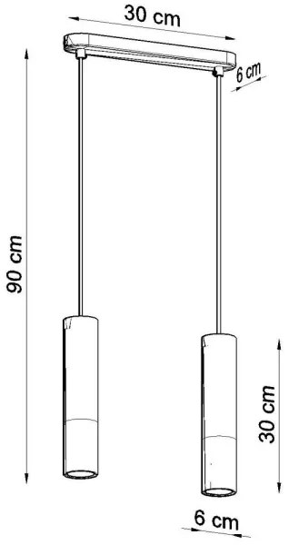 Lustră pe cablu PABLO 2xGU10/40W/230V alb