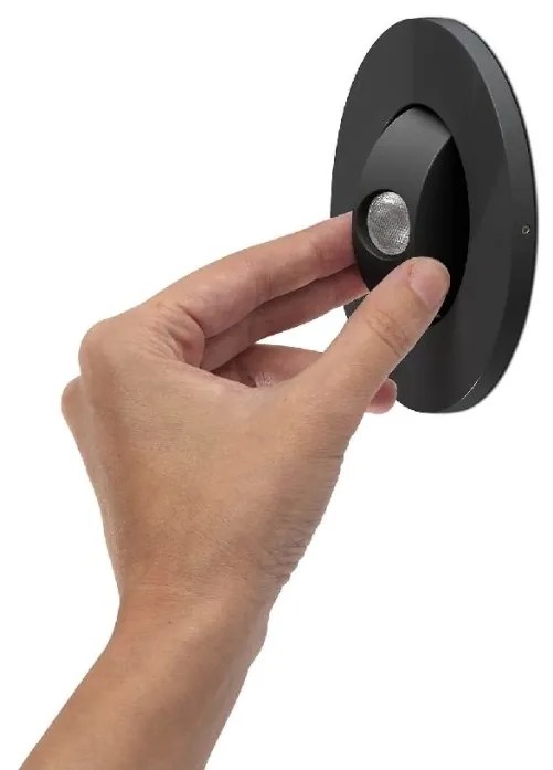 Spot incastrabil cu reader LED directionabil CLICK Black