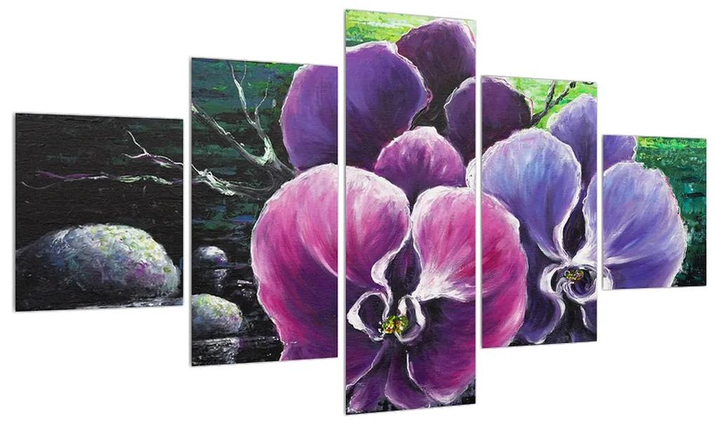 Tablou cu viorele (125x70 cm), în 40 de alte dimensiuni noi