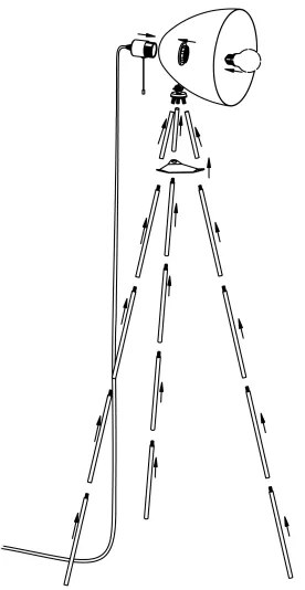 Lampadar Eglo 49342 DUNDEE 1xE27/60W/230V