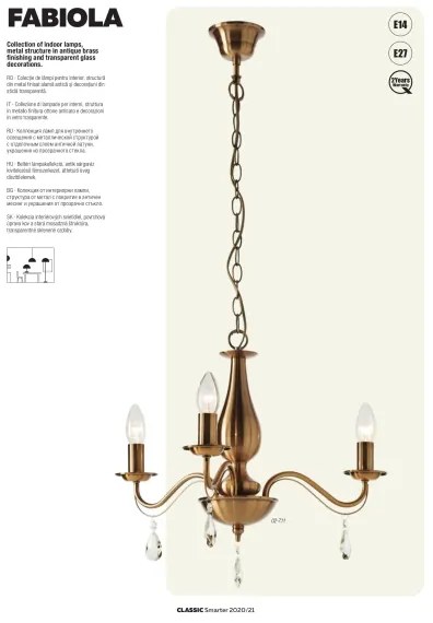 Lampă de perete FABIOLA 2xE14/28W/230V Redo 02-710