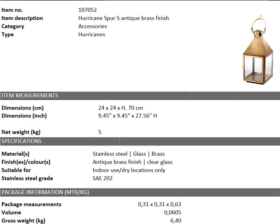 Felinar, Suport lumanare design LUX Spur S 107052 HZ