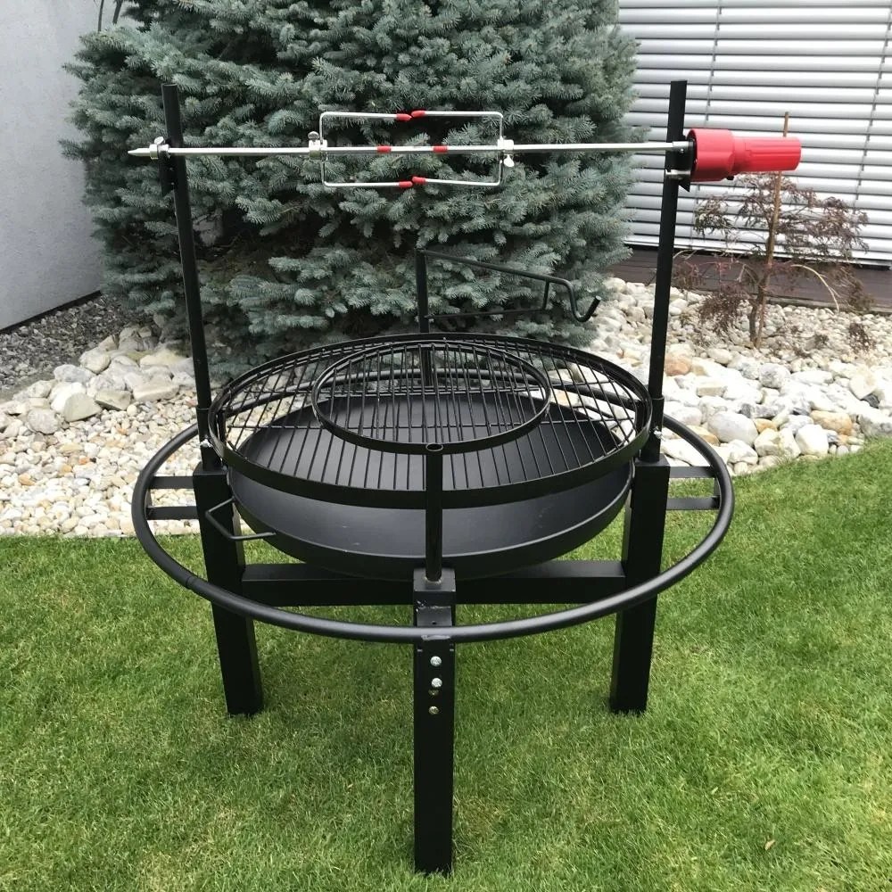 Vatră multifuncțională + grătar cu rotisor electric Avenberg KENTUCKY