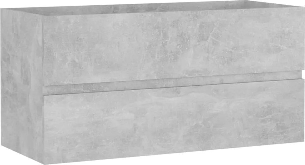 vidaXL Dulap de chiuvetă, gri beton, 90x38,5x45 cm, lemn prelucrat